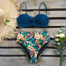Load image into Gallery viewer, Sexy 2020 Bikini Swimsuit Women Swimwear Push Up Bikinis Set Leaf Print Female High Waist Swimming Suits for Bathing Suit
