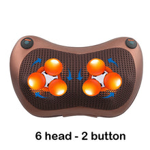 Load image into Gallery viewer, Head Neck Massager Car Home Cervical Shiatsu Massage Neck Back Waist Body Electric Multifunctional Massage Pillow Cushion
