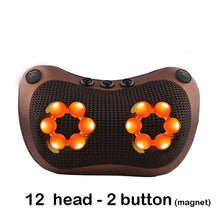 Load image into Gallery viewer, Head Neck Massager Car Home Cervical Shiatsu Massage Neck Back Waist Body Electric Multifunctional Massage Pillow Cushion
