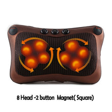 Load image into Gallery viewer, Head Neck Massager Car Home Cervical Shiatsu Massage Neck Back Waist Body Electric Multifunctional Massage Pillow Cushion
