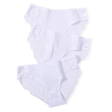 Load image into Gallery viewer, FINETOO Cotton Panty 3Pcs/lot Solid Women's Panties Comfort Underwear Skin-friendly Briefs Women Sexy Low-Rise Panty Intimates
