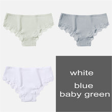Load image into Gallery viewer, FINETOO Cotton Panty 3Pcs/lot Solid Women's Panties Comfort Underwear Skin-friendly Briefs Women Sexy Low-Rise Panty Intimates
