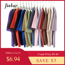 Load image into Gallery viewer, Jielur Tee Shirt 15 Solid Color Basic T Shirt Women Casual O-neck Harajuku Summer Top Korean Hipster White Tshirt S-XL
